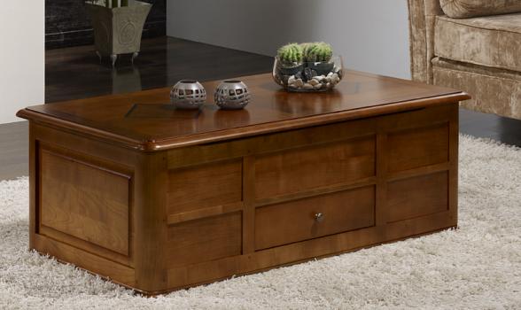 Table basse coffre en bois massif