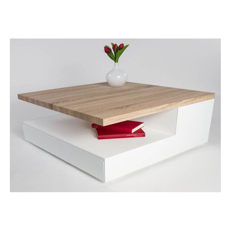 Table basse bois blanc moderne