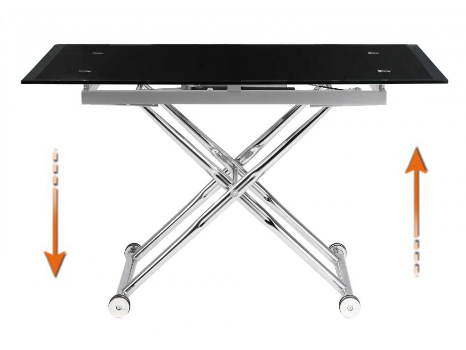 Table basse habitat verre et bois