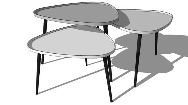 Table basse gigogne galet