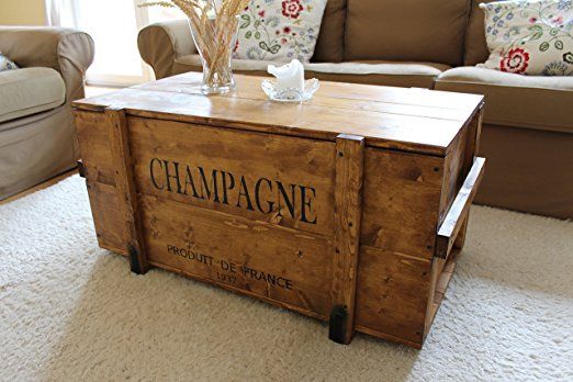 Table basse bois shabby chic