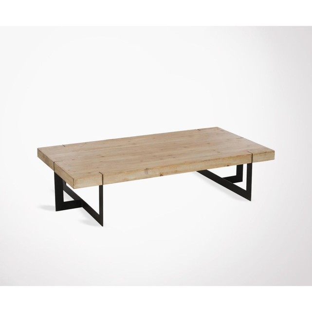 Table basse bois massif la redoute