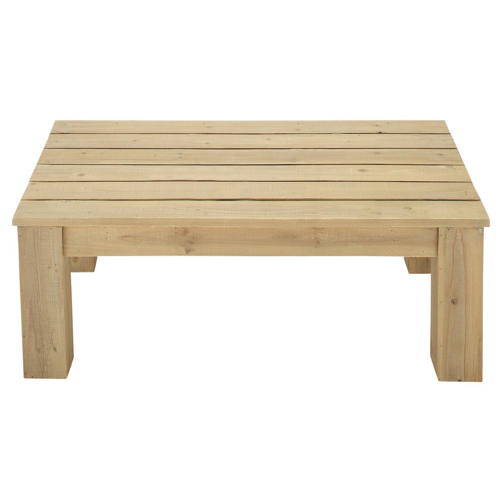 Salon de jardin table basse bois