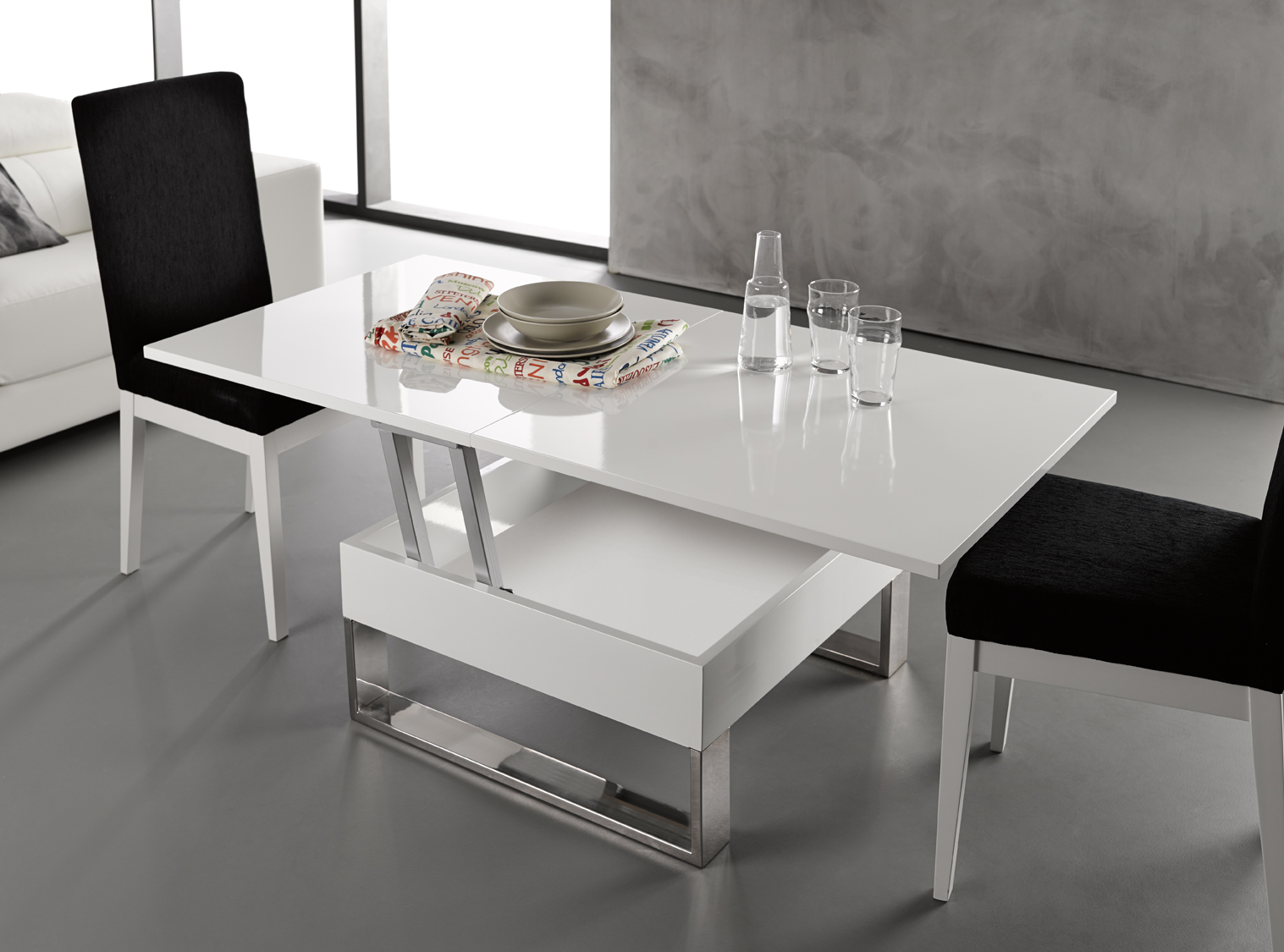 Table basse extensible relevable