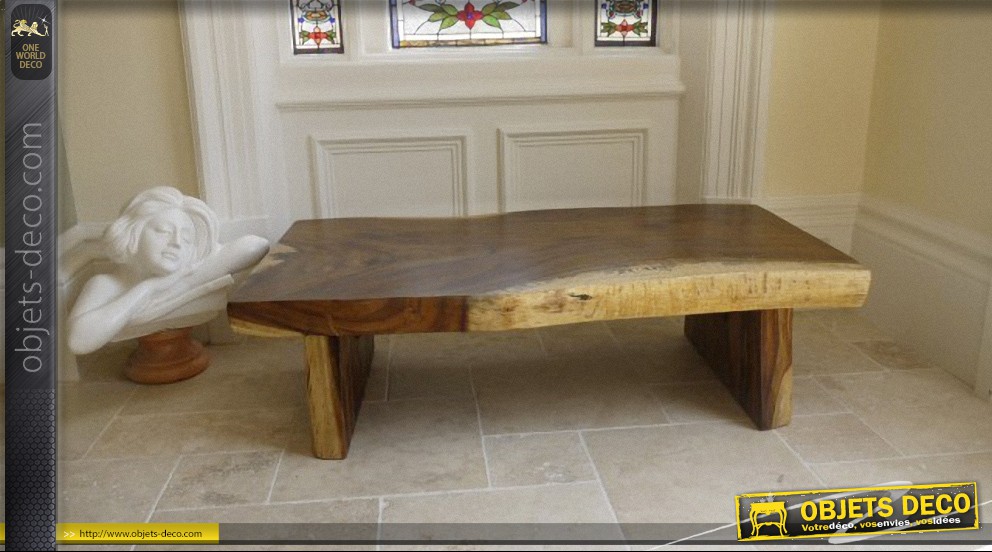 Bois brut table basse