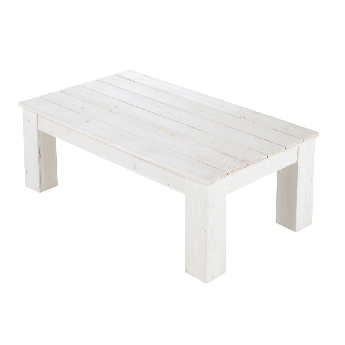 Table basse blanche et bois maison du monde