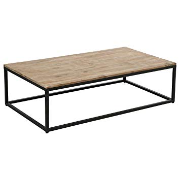 Table basse bois metal salon