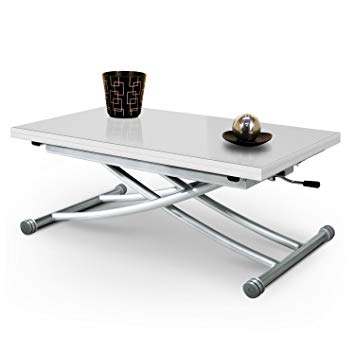 Table basse relevable à piston