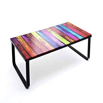 Table basse en verre rainbow