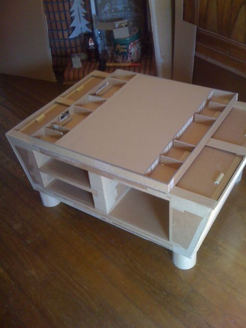 Table basse avec casier de rangement