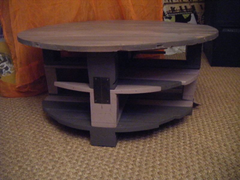 Table basse ronde palette
