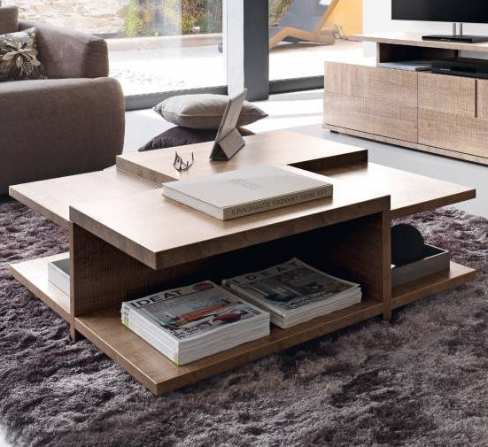 Table basse contemporaine avec rangement