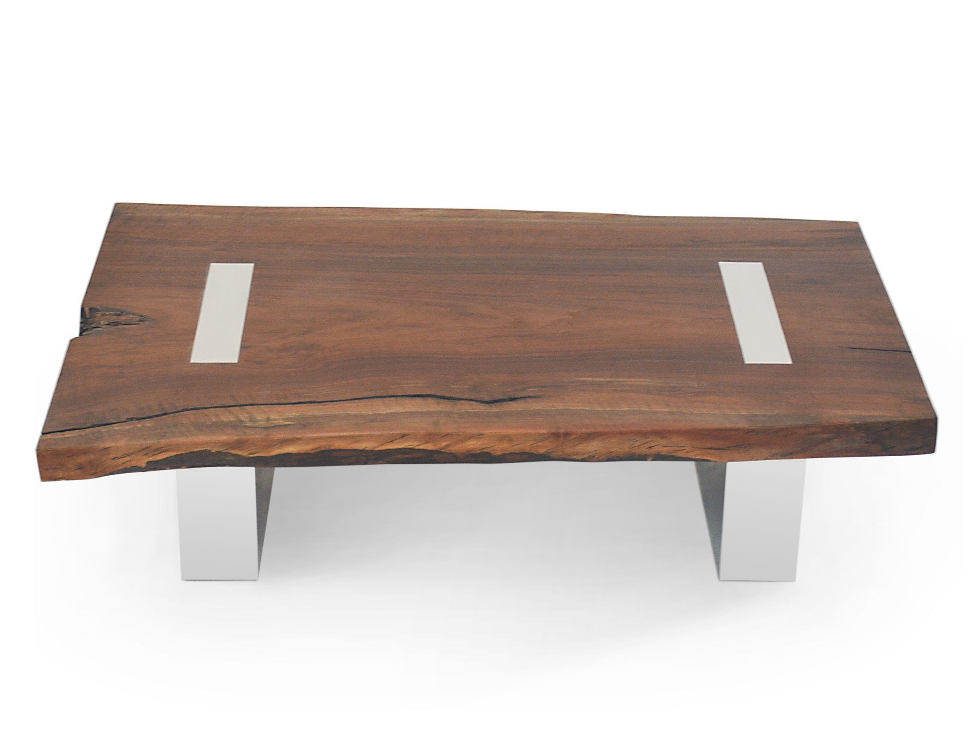 Table basse bois alu