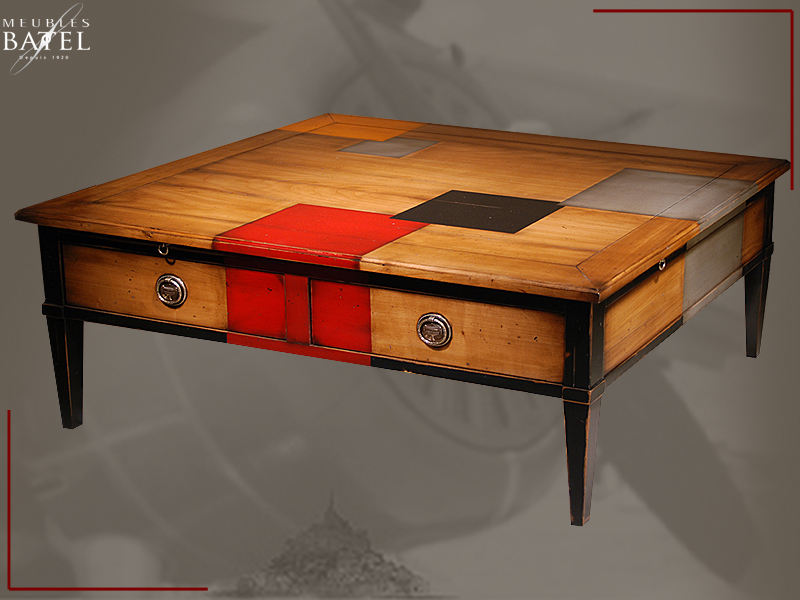 Table basse merisier