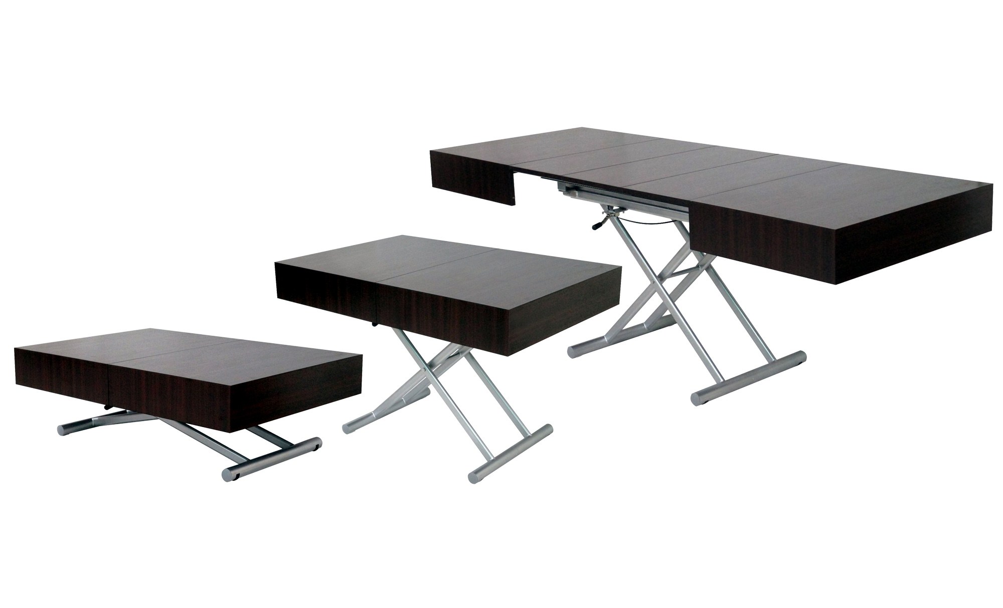 Table basse relevable extensible giani wengé