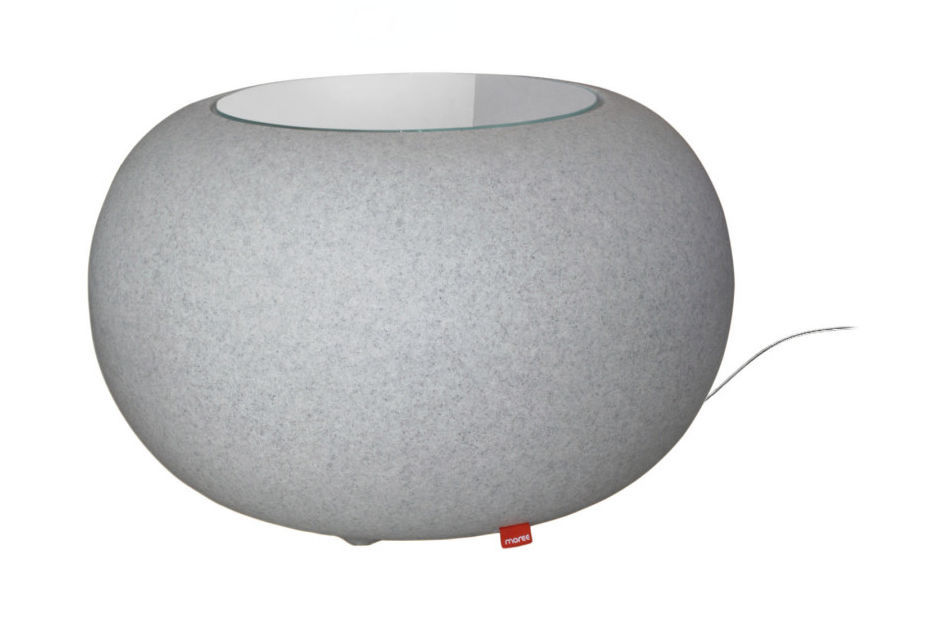 Table basse en verre lumineuse