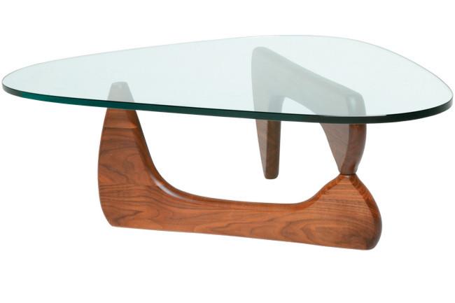 Table basse salon verre et bois