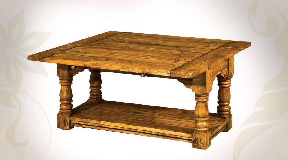 Table basse ronde rustique