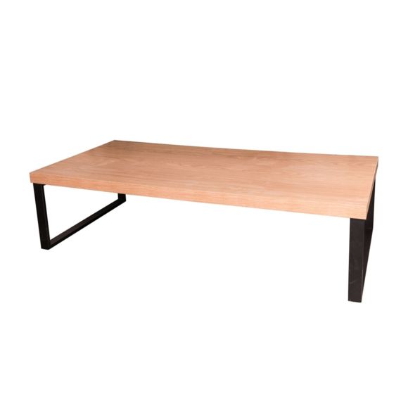 Table basse rectangulaire bois blanc