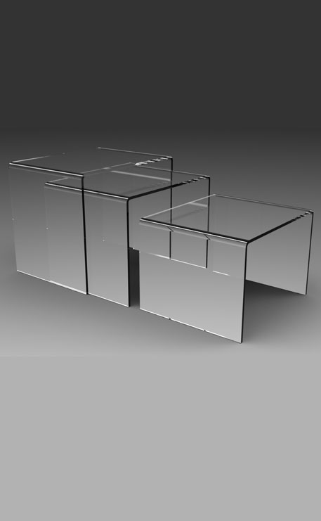 Table basse vintage plexi