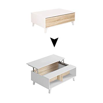 Table basse convertible scandinave
