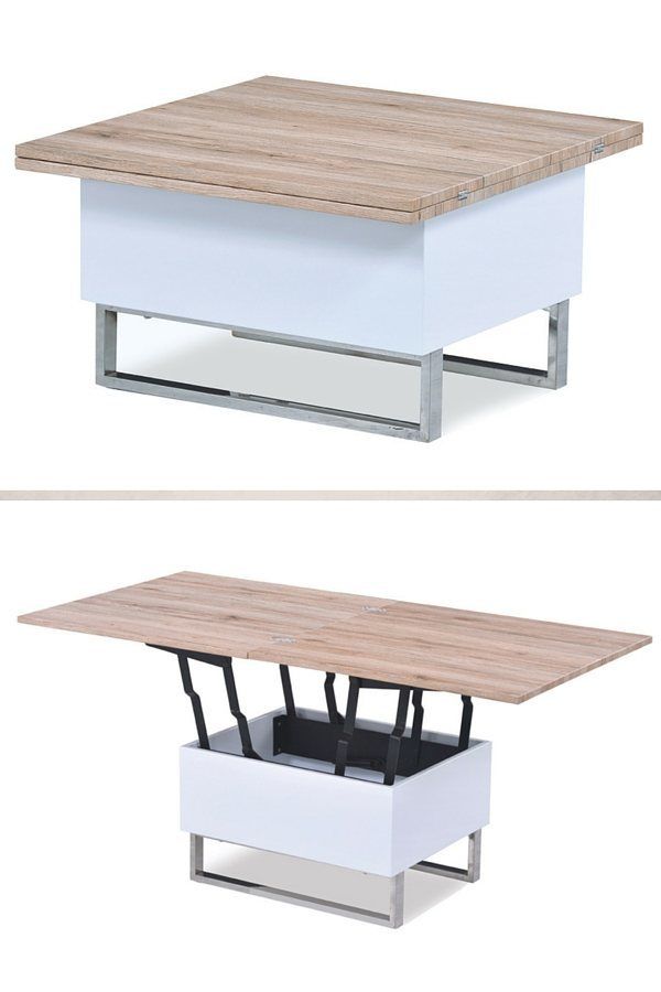 Table basse relevable carree