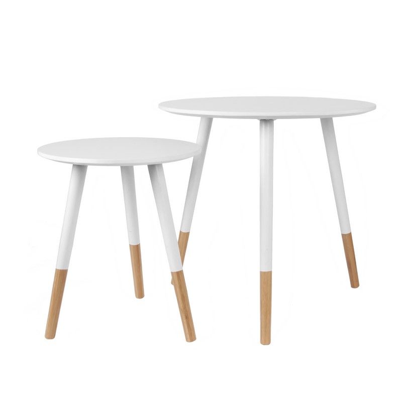 Spring table basse scandinave blanche