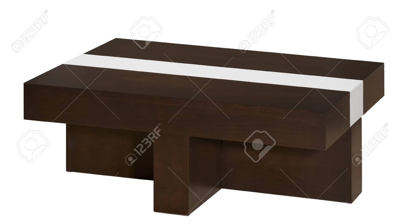 Table basse en bois sombre