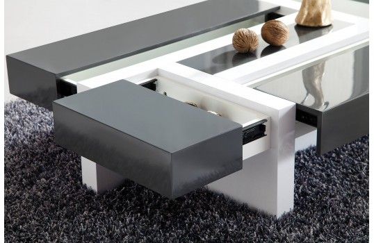 Table basse design avec rangement