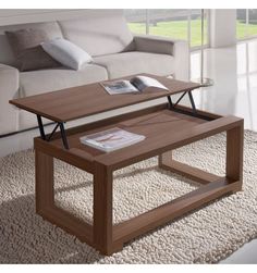 Sofactory table basse laquée avec plateau relevable aline