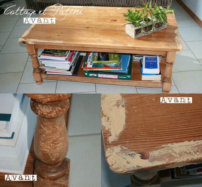 Retaper table basse en bois