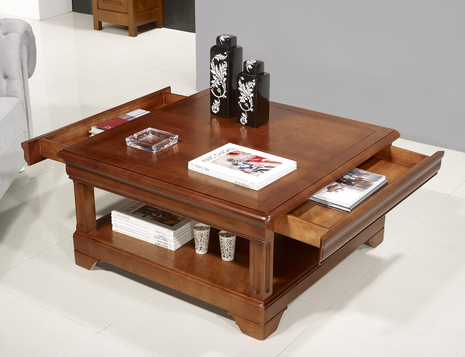 Table basse bois massif soldes