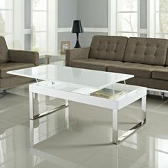 Table basse laque relevable