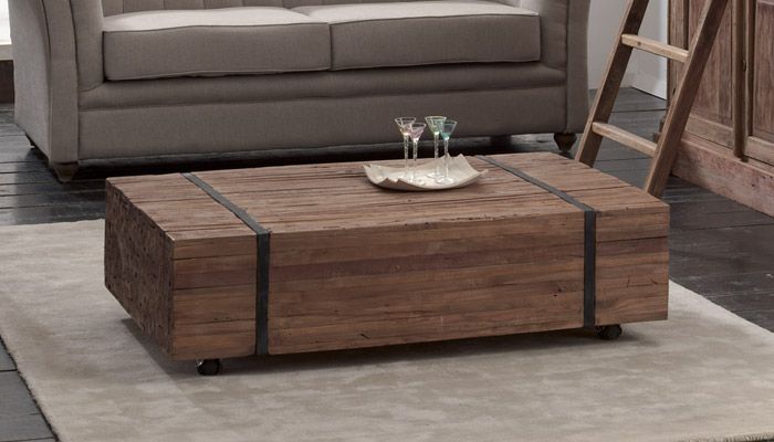 Table basse bois cocktail scandinave