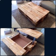 Table basse laqué relevable