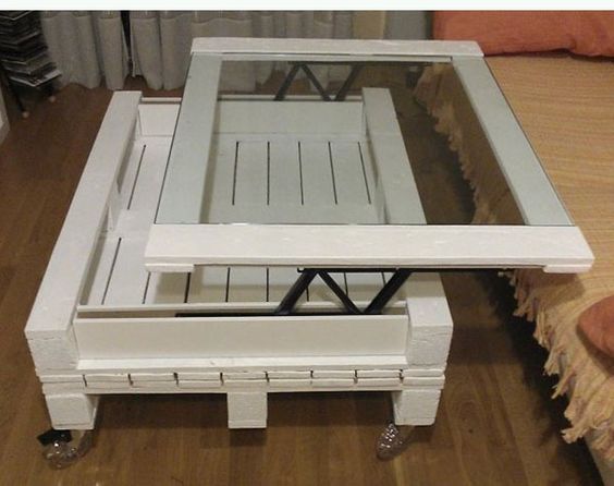 Achat table basse palette blanche