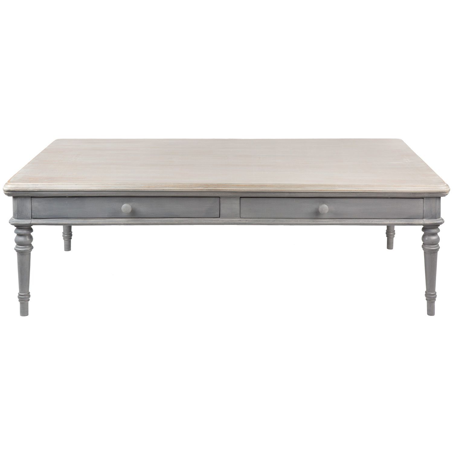 Table basse bois cérusé