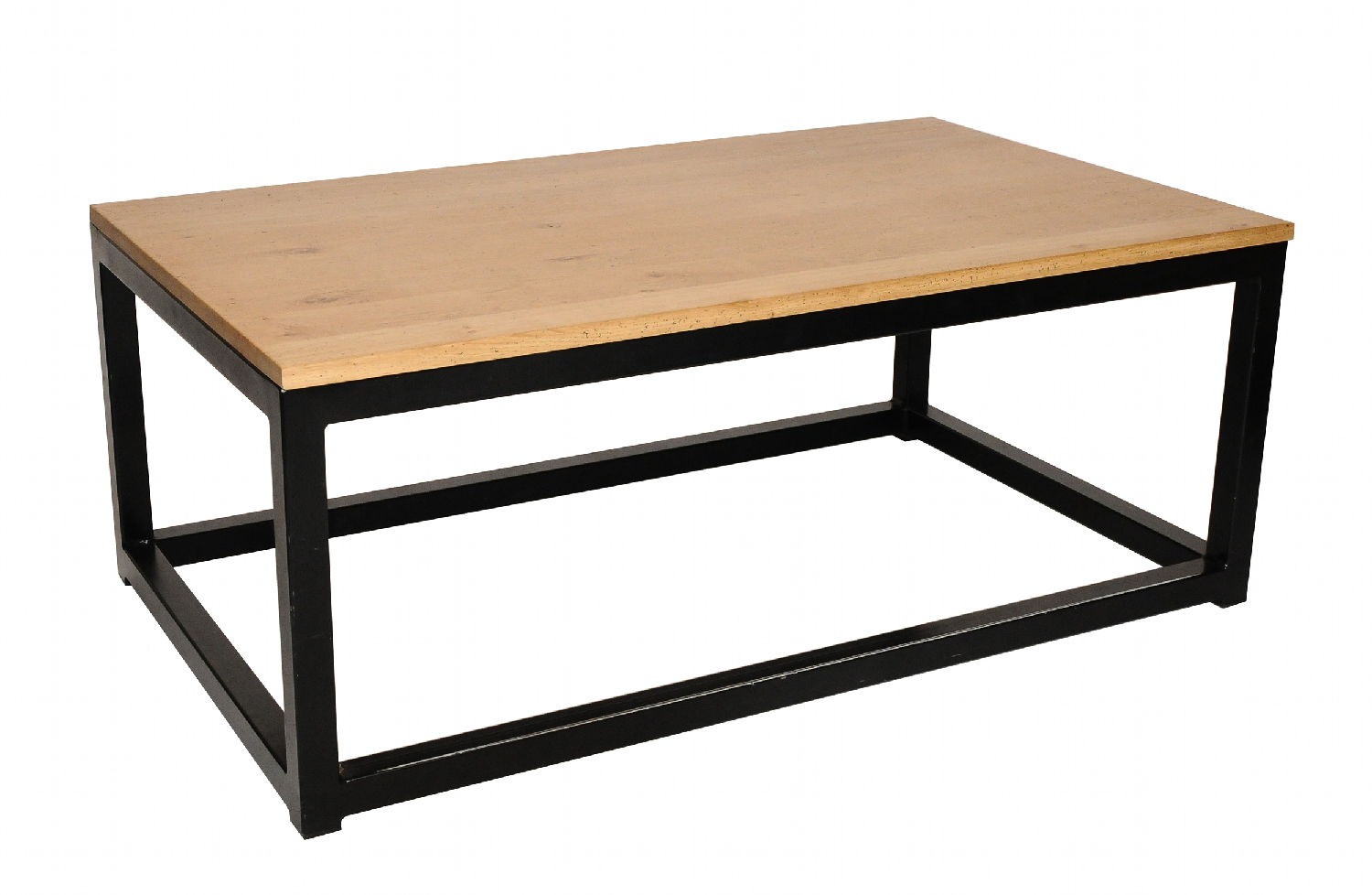 Table basse en fer et bois