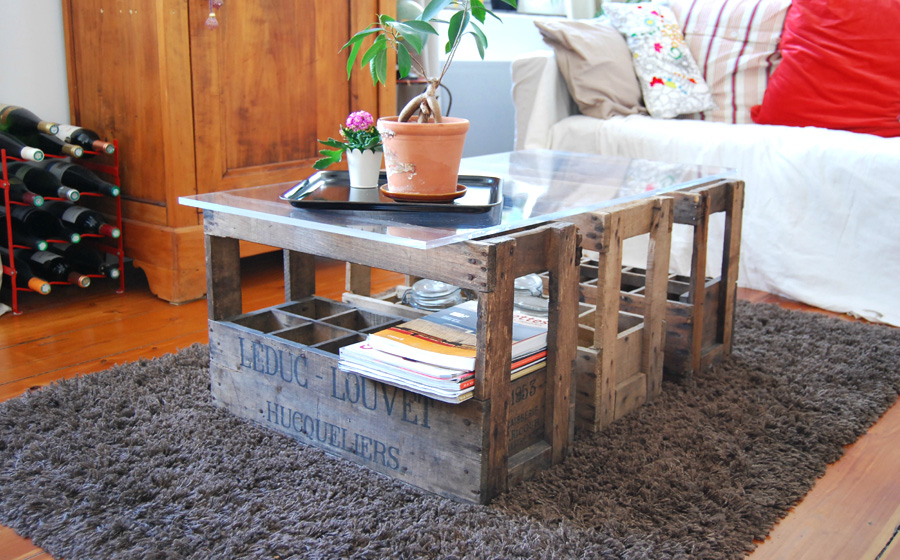 Fabriquer table basse avec rangement