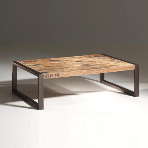 Table basse design bois métal