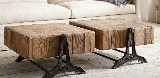 Table basse design bois naturel