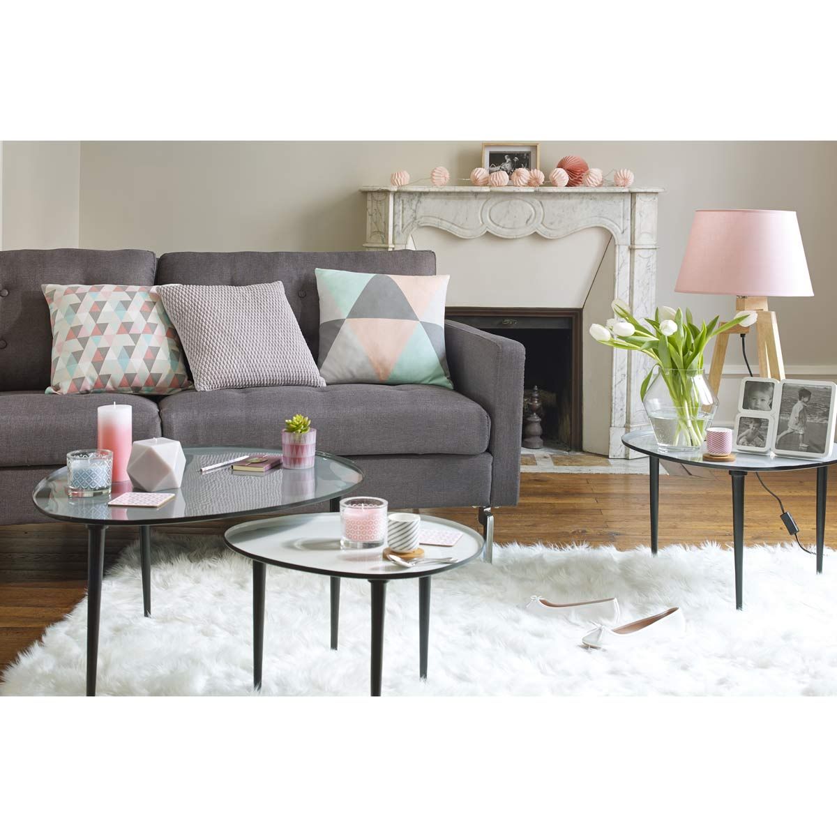 Table basse gigogne galet maison du monde