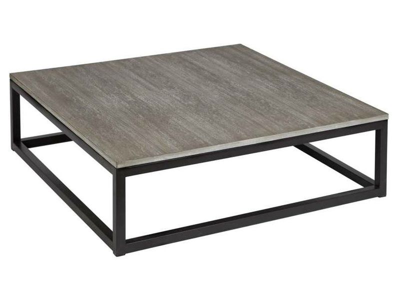 Table basse industrielle grise