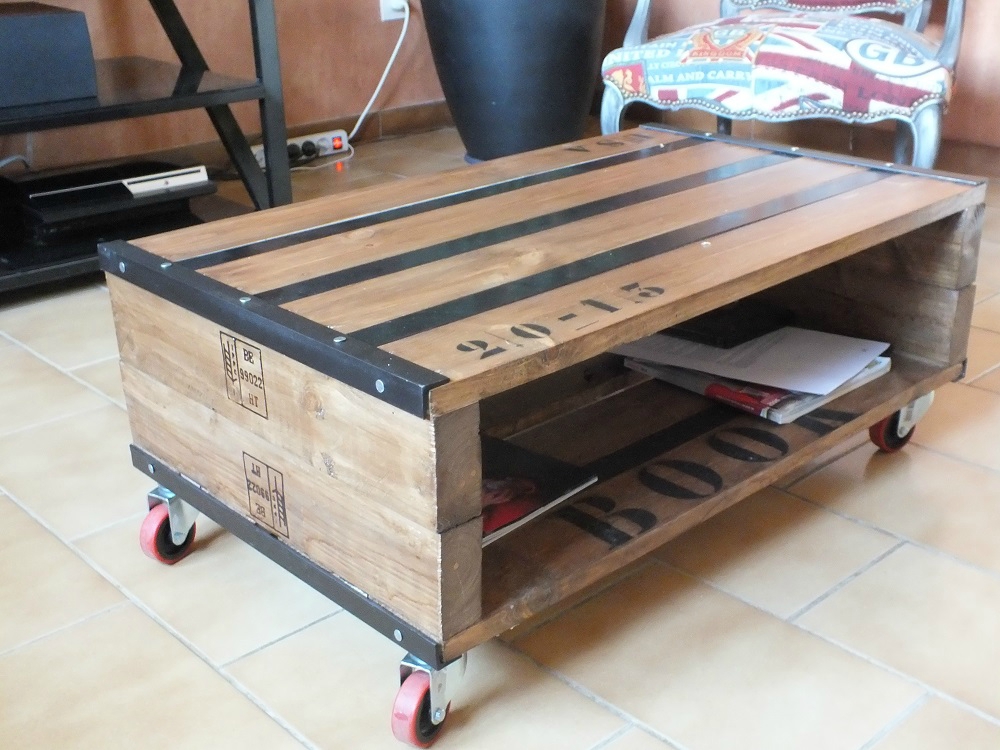 Table basse deux palette