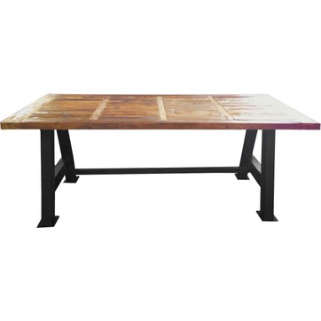 Table basse industrielle bois massif industria