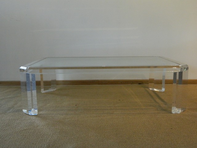 Table basse plexiglass vintage