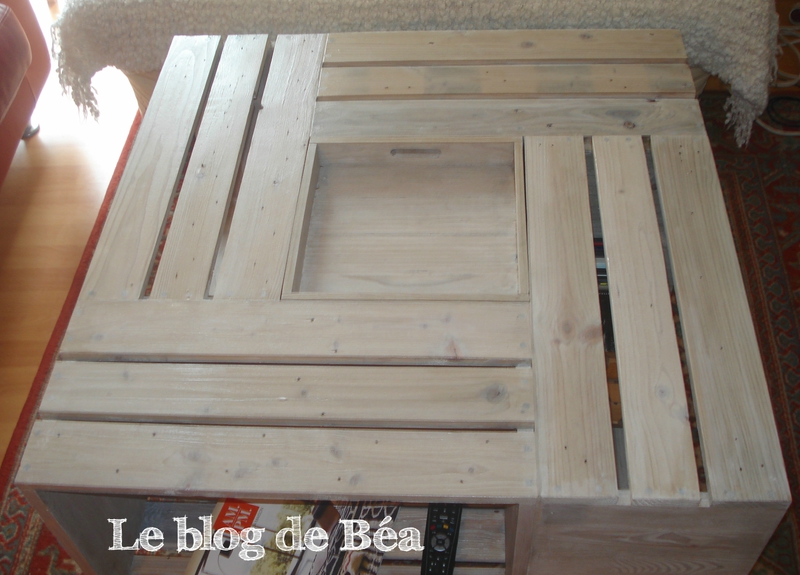 Table basse palette avec bar