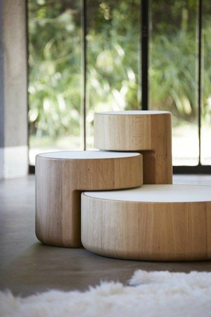 Table basse en bois blanc ikea