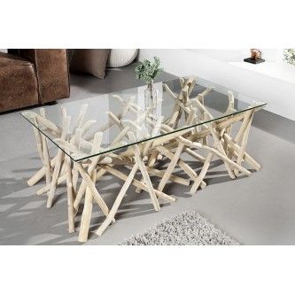Table basse design bois flotté
