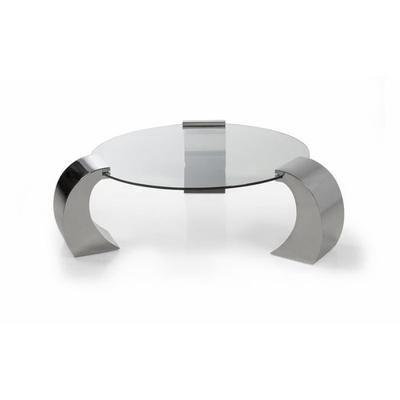 Table basse design acier brossé